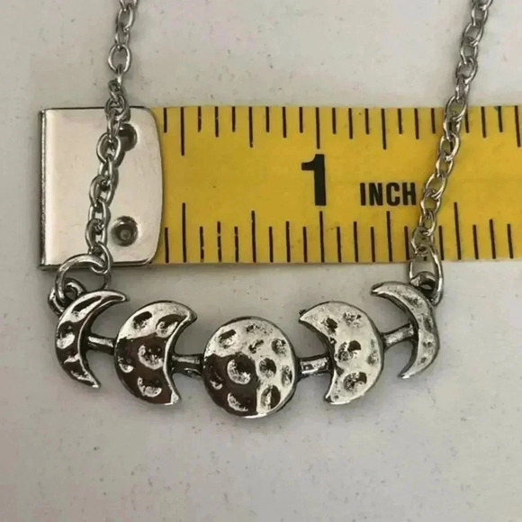 Phases of the Moon Stainless Steel Necklace NWT - Picture 3 of 4